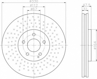 HELLA PAGID 8dd355121331 -  Тормозной диск